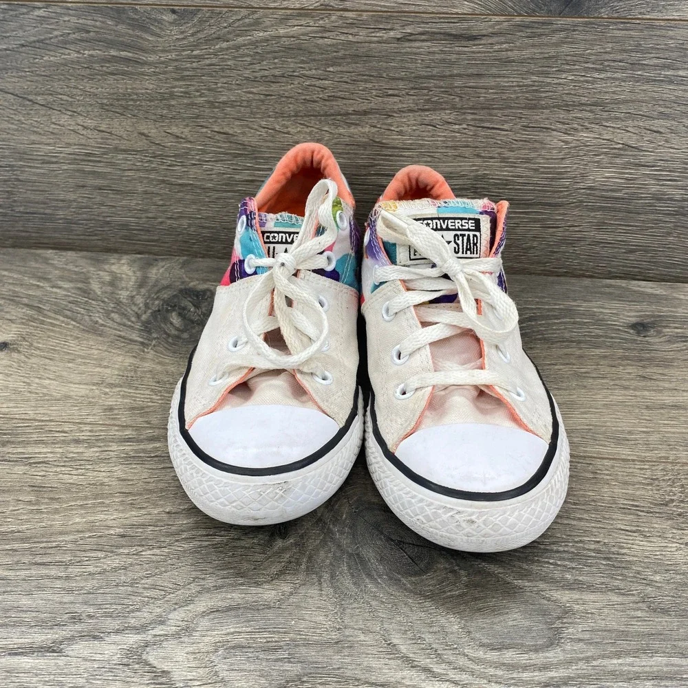 Converse Chuck Taylor All Star Junior 2 White Multi Watercolor Polka Dot Low Top